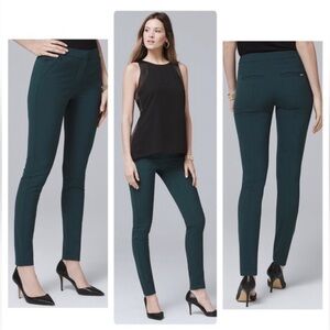 White House Black Market Teal Skinny Ponte Pants